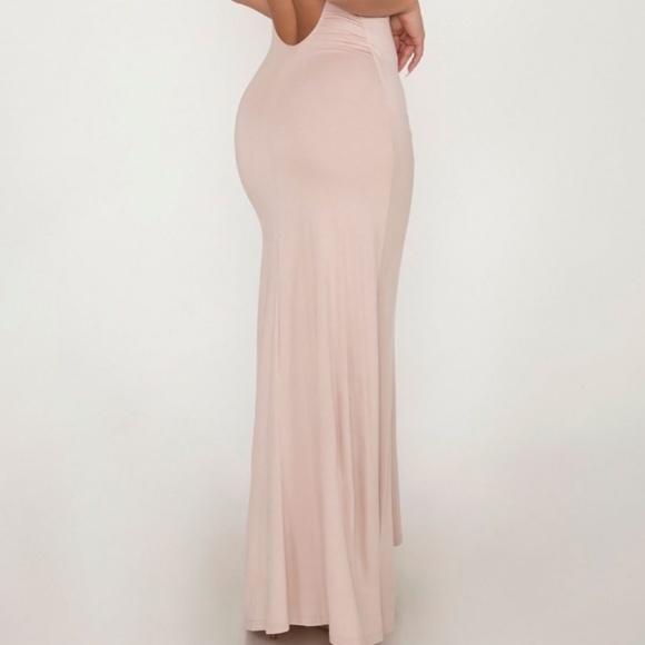Open Back Cami Maxi Dress - Nude - Picture 7 of 7